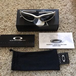 Silver and Black Oakley Sunglasses *NEW IN BOX*